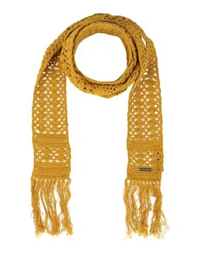 Dsquared2 Woman Scarf Mustard Size - Textile Fibers In Yellow