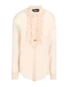 Dsquared2 Woman Shirt Apricot Size 10 Silk In Orange