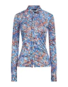 Dsquared2 Woman Shirt Azure Size S Viscose In Blue