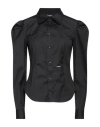 Dsquared2 Woman Shirt Black Size 8 Cotton, Elastane In Black