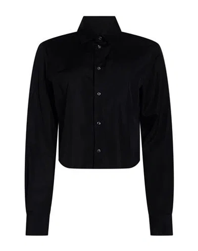 Dsquared2 Woman Shirt Black Size 2 Cotton