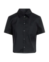 Dsquared2 Woman Shirt Black Size 2 Cotton, Elastane In Black