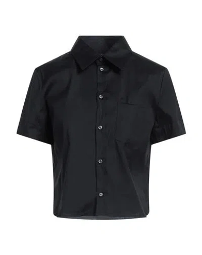 Dsquared2 Woman Shirt Black Size 2 Cotton, Elastane