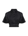 Dsquared2 Woman Shirt Black Size 2 Cotton, Elastane