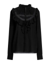 Dsquared2 Ruffled Long-sleeved Blouse In Black