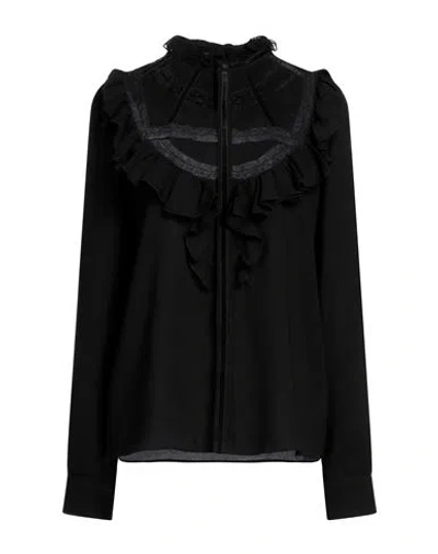 Dsquared2 Woman Shirt Black Size 8 Polyester