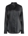 Dsquared2 Woman Shirt Black Size 6 Polyester, Elastane, Glass, Aluminum