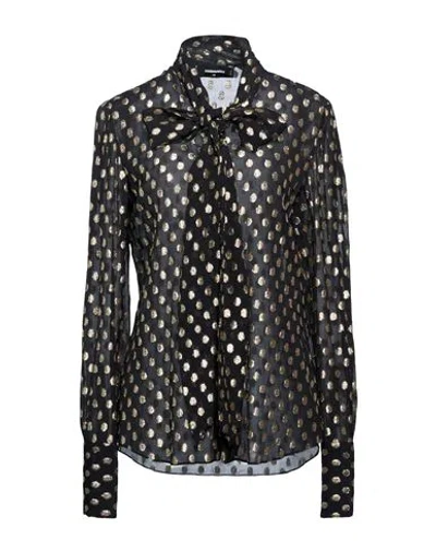 Dsquared2 Woman Shirt Black Size 6 Viscose, Polyester