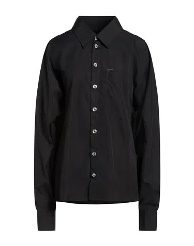 Dsquared2 Woman Shirt Black Size 8 Cotton