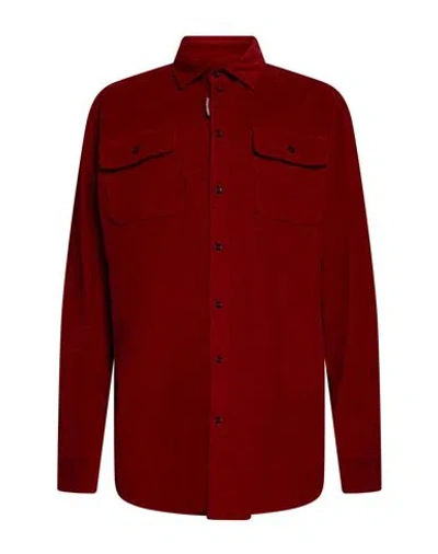 Dsquared2 Woman Shirt Brick Size 0 Cotton, Elastane In Red