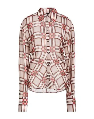 Dsquared2 Woman Shirt Brown Size 6 Polyester In Multi