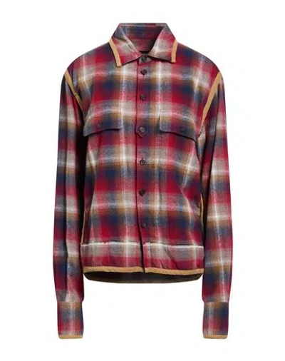 Dsquared2 Woman Shirt Burgundy Size 2 Cotton In Multi