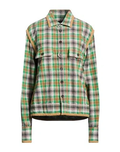 Dsquared2 Woman Shirt Green Size 2 Cotton In Multi