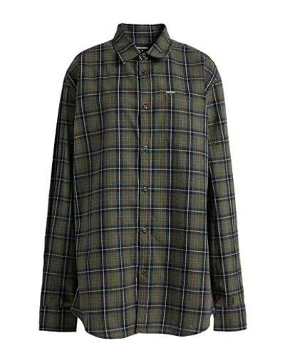 Dsquared2 Woman Shirt Green Size 4 Cotton