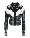 Dsquared2 Checked Shirt With Fringes And Snap Buttons In Green