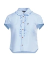 Dsquared2 Woman Shirt Light Blue Size 6 Cotton