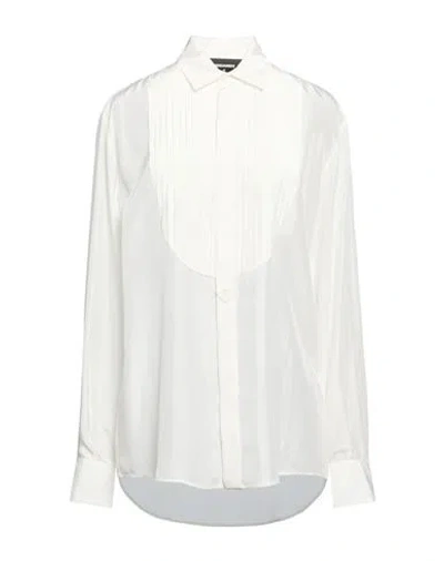 Dsquared2 Woman Shirt Off White Size 4 Silk