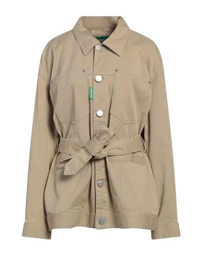 Dsquared2 Woman Shirt Sand Size 2 Cotton, Elastane In Beige