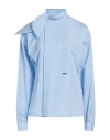 Dsquared2 Woman Shirt Sky Blue Size 10 Cotton