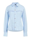 Dsquared2 Woman Shirt Sky Blue Size 6 Cotton