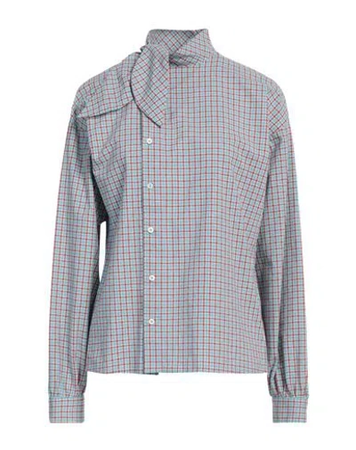 Dsquared2 Woman Shirt Turquoise Size 2 Cotton In Blue