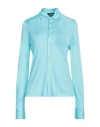 Dsquared2 Woman Shirt Turquoise Size S Viscose In Blue