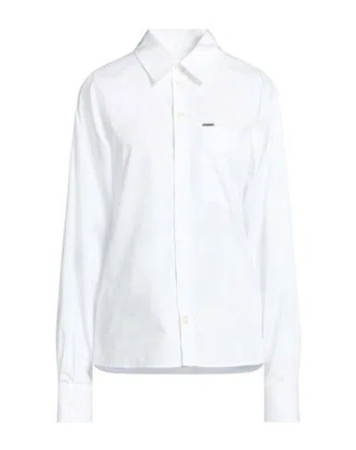 Dsquared2 Woman Shirt White Size 10 Cotton