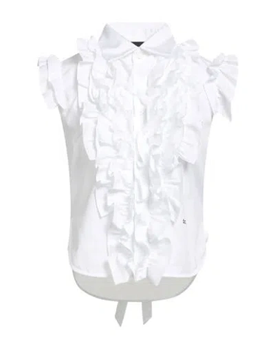 Dsquared2 Woman Shirt White Size 4 Cotton