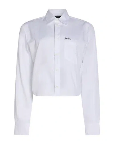Dsquared2 Woman Shirt White Size 4 Cotton