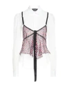 Dsquared2 Woman Shirt White Size 2 Cotton, Silk, Polyamide In White