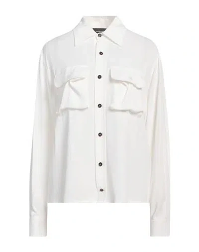 Dsquared2 Woman Shirt White Size 8 Acetate, Silk