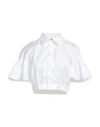 Dsquared2 Flared-sleeve Cropped Shirt In White