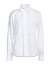 Dsquared2 Woman Shirt White Size 8 Cotton