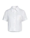 Dsquared2 Woman Shirt White Size 6 Cotton, Elastane