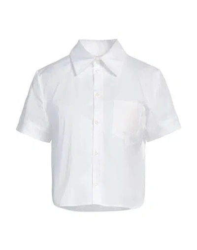 Dsquared2 Woman Shirt White Size 6 Cotton, Elastane