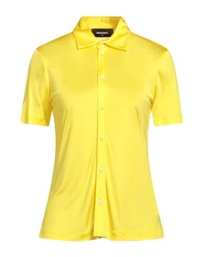 Dsquared2 Woman Shirt Yellow Size M Viscose
