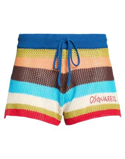 Dsquared2 Woman Shorts & Bermuda Shorts Brown Size M Cotton In Multi