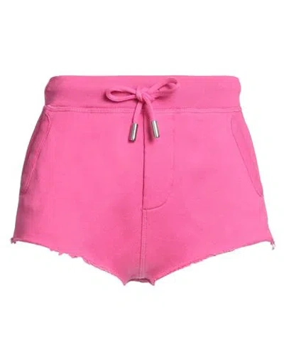 Dsquared2 Woman Shorts & Bermuda Shorts Fuchsia Size L Cotton, Elastane In Pink