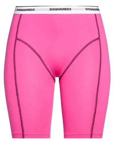Dsquared2 Woman Shorts & Bermuda Shorts Fuchsia Size S Cotton, Elastane In Pink