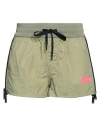 Dsquared2 Woman Shorts & Bermuda Shorts Military Green Size 2 Cotton In Green