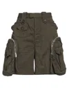 Dsquared2 Woman Shorts & Bermuda Shorts Military Green Size 4 Cotton, Elastane In Green