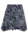 Dsquared2 Woman Shorts & Bermuda Shorts Navy Size 2 Silk In Navy Blue
