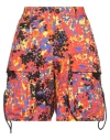 Dsquared2 Woman Shorts & Bermuda Shorts Orange Size 2 Cotton, Elastane In Orange