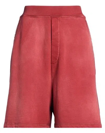 Dsquared2 Woman Shorts & Bermuda Shorts Rust Size M Cotton In Red