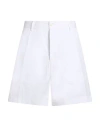 Dsquared2 Wool Blend Bermuda Shorts In White