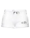 Dsquared2 Woman Shorts & Bermuda Shorts White Size S Cotton, Elastane