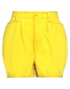 Dsquared2 Woman Shorts & Bermuda Shorts Yellow Size 2 Polyamide, Elastane, Polyester