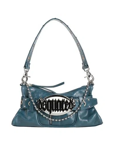 Dsquared2 Woman Shoulder Bag Deep Teal Size - Leather In Green