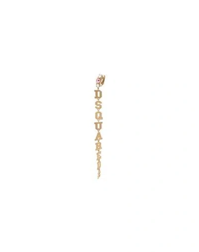Dsquared2 Woman Single Earring Gold Size - Metal