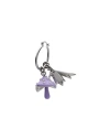 Dsquared2 Woman Single Earring Lilac Size - Metal, Enamel In Purple